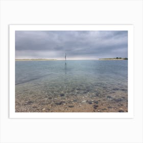 Beach, clouds and clear water Art Print