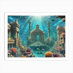 Underwater Ruins Art Print