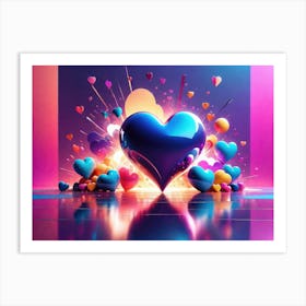 Colorful Heart Creative 32 Art Print