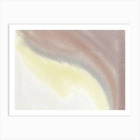 Abstract Painting brown yellow Art Print