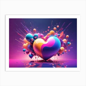 Colorful Heart Creative 49 Art Print