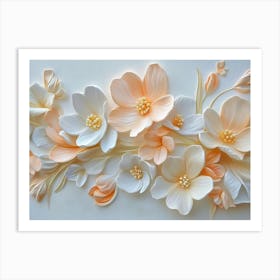 3d Floral Capturing the Delicate Beauty of Blooming Freesias 1 Art Print