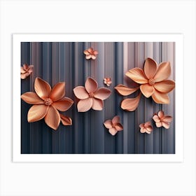 Flowers On A Wall 4 Art Print