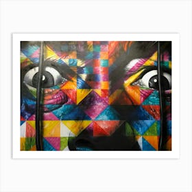 Face Of A Graffiti Artist Art Print