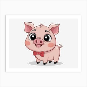 Cute Pig Art Print