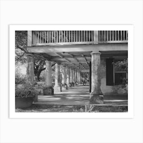 Balcony And Verandah Of Plantation House Near New Orleans, Louisiana By Russell Lee Art Print