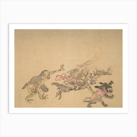 Night Parade of A Hundred Demons Kawanabe Kyosai Vintage Japanese Woodblock Print Yokai 22 Art Print