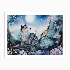 Winter Fox Art Print