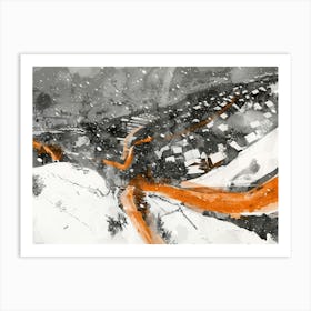 City In Winter Art Print