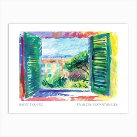 Saint Tropez From The Window Series Poster Painting 3 Art Print