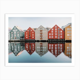 Norway Canal Homes Art Print