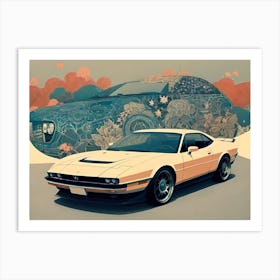 Car And A Flower Art Print