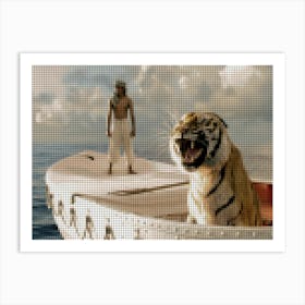 Life Of Pi In A Pixel Dots Art Style Art Print