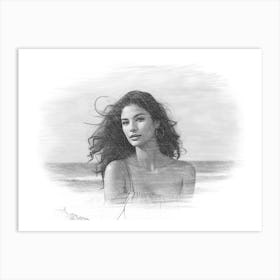 Portrait Of A Woman Art Print