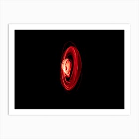 Glowing Abstract Curved Red Lines 4 Art Print