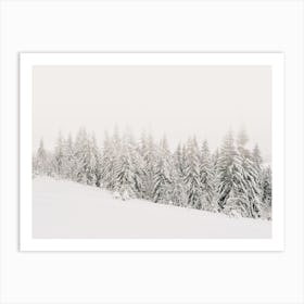Minimalist Winter Forest Art Print
