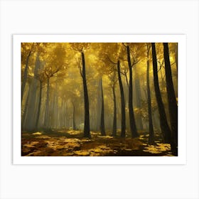 Yellow Forest 4 Art Print