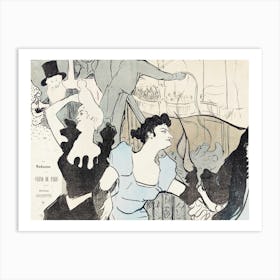 Affiche Met Aankondiging Van Gemaskerd Bal In Casino Van Parijs Met Portretten Van Cha U Kao En Yvette Guilbert (1892), Henri de Toulouse-Lautrec Art Print