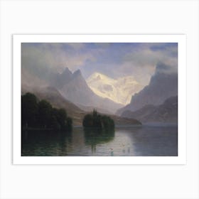 Mountain Scene, Albert Bierstadt Art Print
