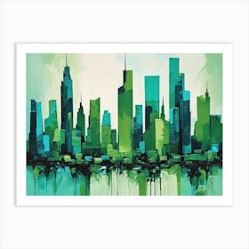 Abstract City Skyline 1 Art Print