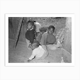Children Of Sharecropper Who Will Be Resettled At Transylvania Project, Louisiana By Russell Lee Art Print