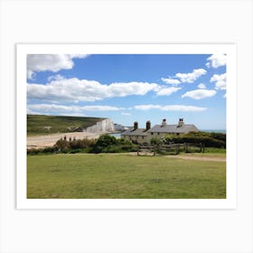 White Cliffs in England Art Print