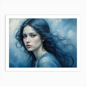 Beauty In Blue 06 Art Print