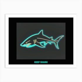 Neon White Tip Reef Shark 7 Poster Art Print