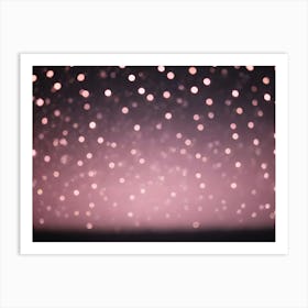 A Blurred Background Of Soft Pink Bokeh Lights, Resembling A Starry Night Sky, Creating A Dreamy And Romantic Atmosphere Art Print