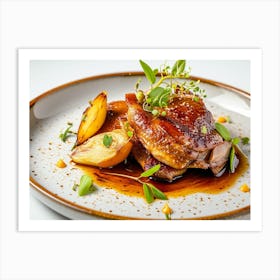 Roasted Duck With Potatoes Art Print