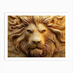 Lion Head 13 Art Print