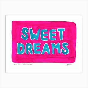 Sweet Dreams Bedroom Art Print