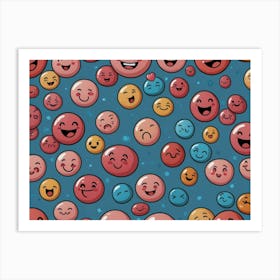 Smiley Faces Art Print