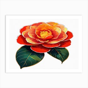 Camellia Flower 3 Art Print