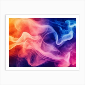 3d Abstract Smoke Patterns With Vibrant Art Print