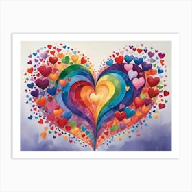 Rainbow Heart 11 Art Print