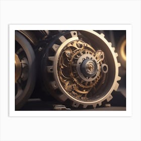 Mechanical Gears And Machinery Art Print