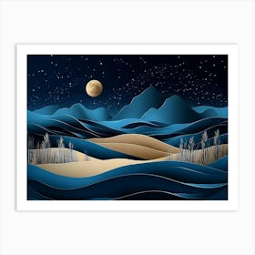 Night Landscape 1 Art Print