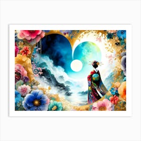 Creativel Geisha Illustration 108 Art Print