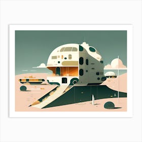 House In The Desert 1 Art Print