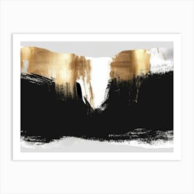 Black And Gold Throw Pillow Art Print