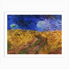 Wheat Field At Night Art Print