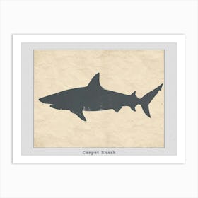 Carpet Shark Silhouette 2 Poster Art Print