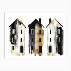 Three Houses Art Print