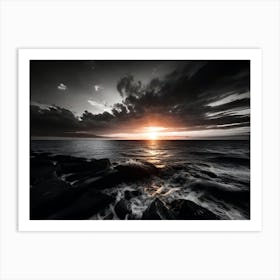 Sunset Over The Ocean 252 Art Print