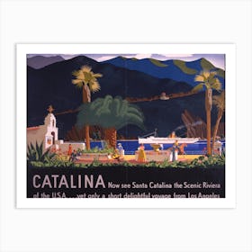 Catalina Voyage Vintage Travel Poster Art Print