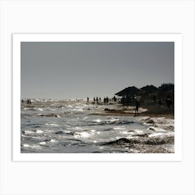 Beach People water sea waves crown summer photo art photography Art Print
