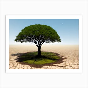 Tree In The Desert Art Print