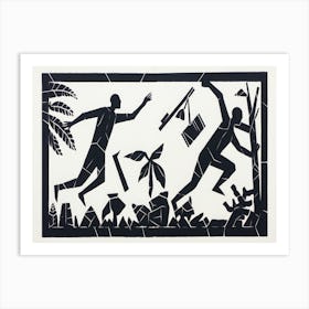 'People Running' Art Print