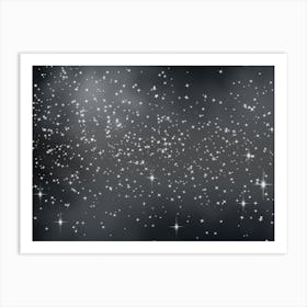 Grey White Pastel Shining Star Background Art Print